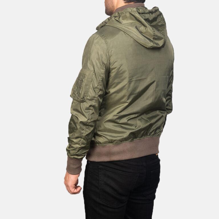 Mens Green Hooded Bomber Jacket0903-8-1599120507839